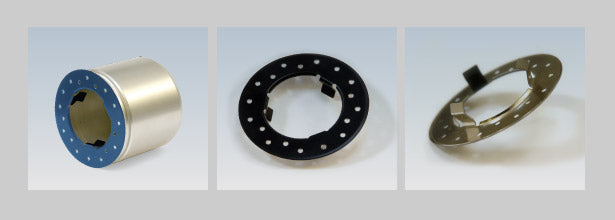 Piston, cushion and retaining components